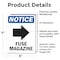 Signmission Fuse Magazine (Right Arrow) Sign With Symbol, 5 in W x Rectangle, Vinyl Decal OS-2PACK-NS-D-57-V-12979 - alternate 4